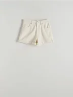 Spodenki damskie - Reserved - Szorty jeansowe - złamana biel - miniaturka - grafika 1