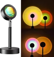 Projektory dla dzieci - Aptel PROJEKTOR LAMPA Imitująca Zachód Słońca LED 27 cm czarna ZD67C - miniaturka - grafika 1