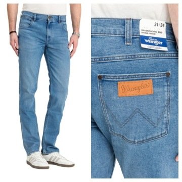 Wrangler Greensboro Jeansy Męskie Proste Klasyczne Regular Fit W34 L30