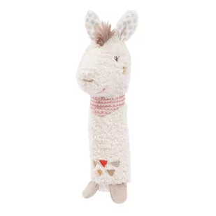 BabyFehn Zabawka do rączki z piszczałką Lama Maya 21 cm - Maskotki i pluszaki - miniaturka - grafika 1