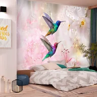 Fototapety - Fototapeta samoprzylepna - Kolorowe kolibry (różowy) (rozmiar 98x70) - miniaturka - grafika 1