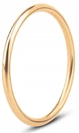 Pierścionki - ZŁOTY PIERŚCIONEK KLASYCZNY LINKA LINEA LISCIA 585 - miniaturka - grafika 1