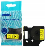 Etykiety do drukarek - Taśma DYMO D1 43618 6mm x 7m S0720790 czarny na żółtym zamiennik ZDT-D143618 - miniaturka - grafika 1