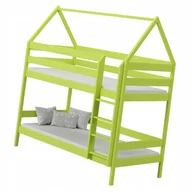 Łóżka dla dzieci i młodzieży - Zielone łóżko przypominające domek z materacami L9-K78 - miniaturka - grafika 1
