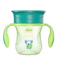 Zabawki interaktywne dla dzieci - Kubek 360 do nauki smoadzielnego picia 200ml ziel - Chicco - miniaturka - grafika 1