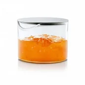 Pojemniki kuchenne - Blomus Szklany pojemnik z pokrywą metalową Basic 63619 - miniaturka - grafika 1