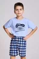 Piżamy chłopięce - Chłopięca piżama Owen niebieska z samochodem terenowym 122 - miniaturka - grafika 1
