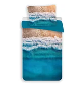 Pościel - Jerry Fabrics Pościel z mikrofibry 140x200 Rajska plaża niebieska poszewka 70x90 - miniaturka - grafika 1