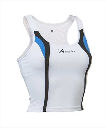 Asioka 125/15 N Sportowy top z ramiączkami, dziewczynka rozmiar uniwersalny biały