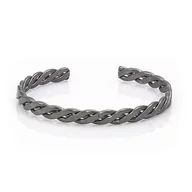 Bransolety męskie - Bransoletka metalowa w kolorze srebrnym EM 16 - EM Men's Accessories - miniaturka - grafika 1