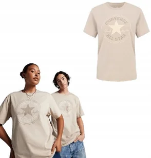 KOSZULKA SPORTOWA CONVERSE UNISEX CHUCK PATCH BEIGE - Koszulki męskie - miniaturka - grafika 1