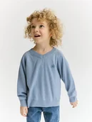 Bluzy i sweterki niemowlęce - Reserved - Sweter z haftem - jasnoniebieski - miniaturka - grafika 1