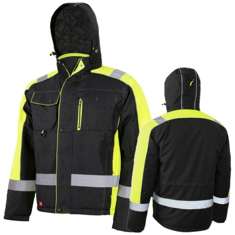 KURTKA ROBOCZA ZIMOWA ostrzegawcza OCIEPLANA ODBLASKOWA HI-VIS