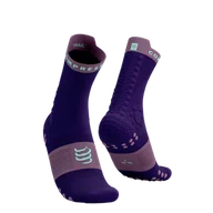 Skarpetki sportowe męskie - COMPRESSPORT Skarpetki do biegania trailowe PRORACING SOCKS V4 TRAIL purple/grape - miniaturka - grafika 1