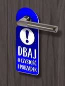 Akcesoria do drzwi - Zawieszka na klamkę - DBAJ O CZYSTOŚĆ - miniaturka - grafika 1