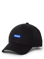 Czapki damskie - HUGO BLUE Czapka damska Kobiety Bawełna czarny jednolity, ONE SIZE - miniaturka - grafika 1
