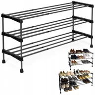 Szafki na buty - Stojak Regał Na Buty Metalowy Teleskopowy Rozsuwane Regulowane Półki Loft - miniaturka - grafika 1