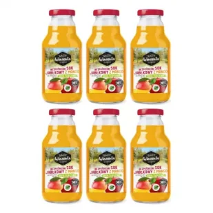 Sady Wincenta Sok 100% jabłkowy z mango naturalnie mętny tłoczony NFC Zestaw 6 x 330 ml - Soki i napoje niegazowane - miniaturka - grafika 1
