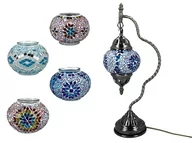 Lampy stojące - Lampa stołowa - klosz pojedynczy, wielokolorowy - miniaturka - grafika 1