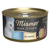 Mokra karma dla kotów - Miamor Feine Filets w puszkach, 24 x 85 g - Tuńczyk - miniaturka - grafika 1