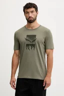 Koszulki męskie - Salewa t-shirt sportowy Eagle 3cime męski kolor zielony z nadrukiem 00.0000029102 - miniaturka - grafika 1