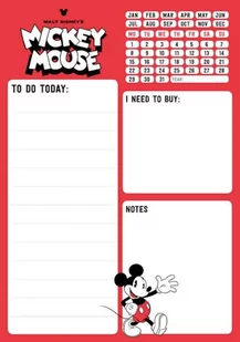 Mickey Mouse Mickey Mouse - Planner 54 strony A5 BNE0007 - Szkolne artykuły papiernicze - miniaturka - grafika 1