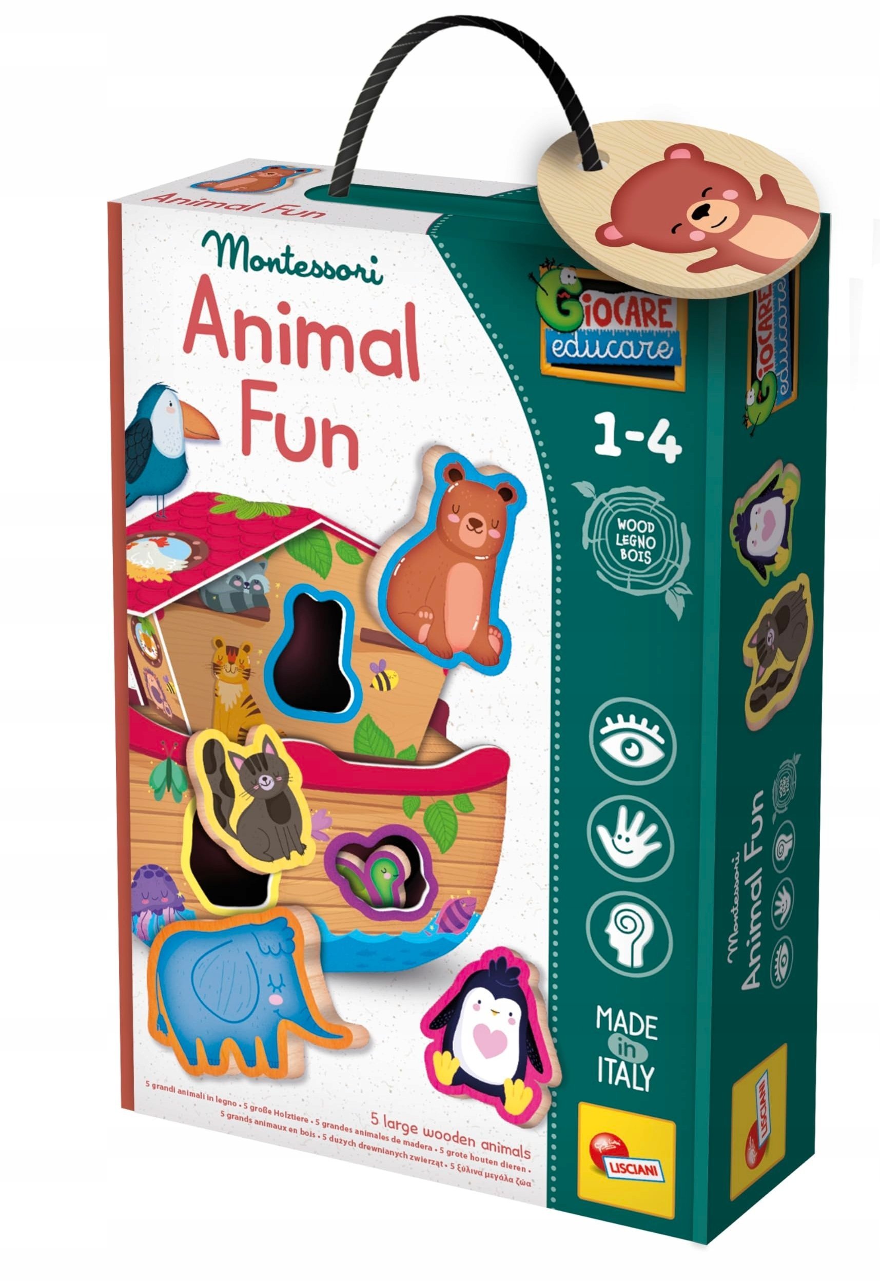 LISCIANI MONTESSORI BABY WOOD ANIMAL FUN