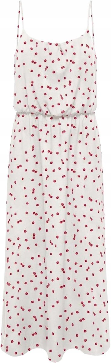 ONLY DŁUGA DAMSKA SUKIENKA NA RAMIĄCZKACH W WIŚNIE 38 6_A