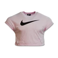 Koszulki i topy damskie - Koszulka damska Nike Swoosh Crop Top Wmns - AR3064-663-M - miniaturka - grafika 1