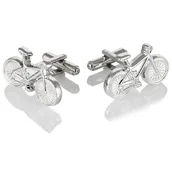 Spinki do mankietów i krawatów - Spinki do mankietów X2 Srebrne Rowery AJ615 - miniaturka - grafika 1