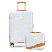 Walizki - PUCCINI Zestaw Komplet WALIZEK Podróżnych Średnia + Kuferek ABS Twarde 2w1 - miniaturka - grafika 1