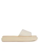 Klapki i japonki damskie - Calvin Klein Klapki Flatform Slide Jacq HW0HW02461 Écru - miniaturka - grafika 1