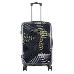 Walizka podróżna z ABS-u 24" -  czarna nadruk Semi Line - Walizki - miniaturka - grafika 1