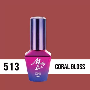 Molly Lac Lakier hybrydowy MollyLac Miss Iconic Coral Gloss 10 ml Nr 513 - Lakiery hybrydowe - miniaturka - grafika 1