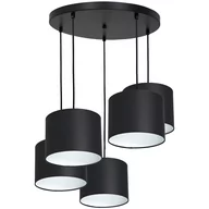 Lampy sufitowe - Luminex Arden 3476 Lampa wisząca zwis 1x60W E27 czarny/biały - miniaturka - grafika 1