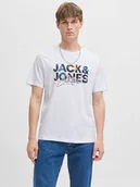 Koszulki męskie - Jack & Jones Koszulka "Jjgeplas" w kolorze białym - miniaturka - grafika 1