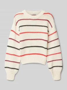 Sweter z dzianiny z okrągłym dekoltem - Swetry dla dziewczynek - miniaturka - grafika 1