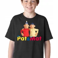 Moda i Uroda OUTLET - P163 KOSZULKA DZIECIĘCA SĄSIEDZI CZARNA PAT MAT DLA SĄSIADA PREZENT 104 - miniaturka - grafika 1