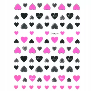 Nail Art Allepaznokcie Naklejki do paznokci cienkie samoprzylepne Sticker neon pink Nr Z-D4214 - Ozdoby do paznokci - miniaturka - grafika 1