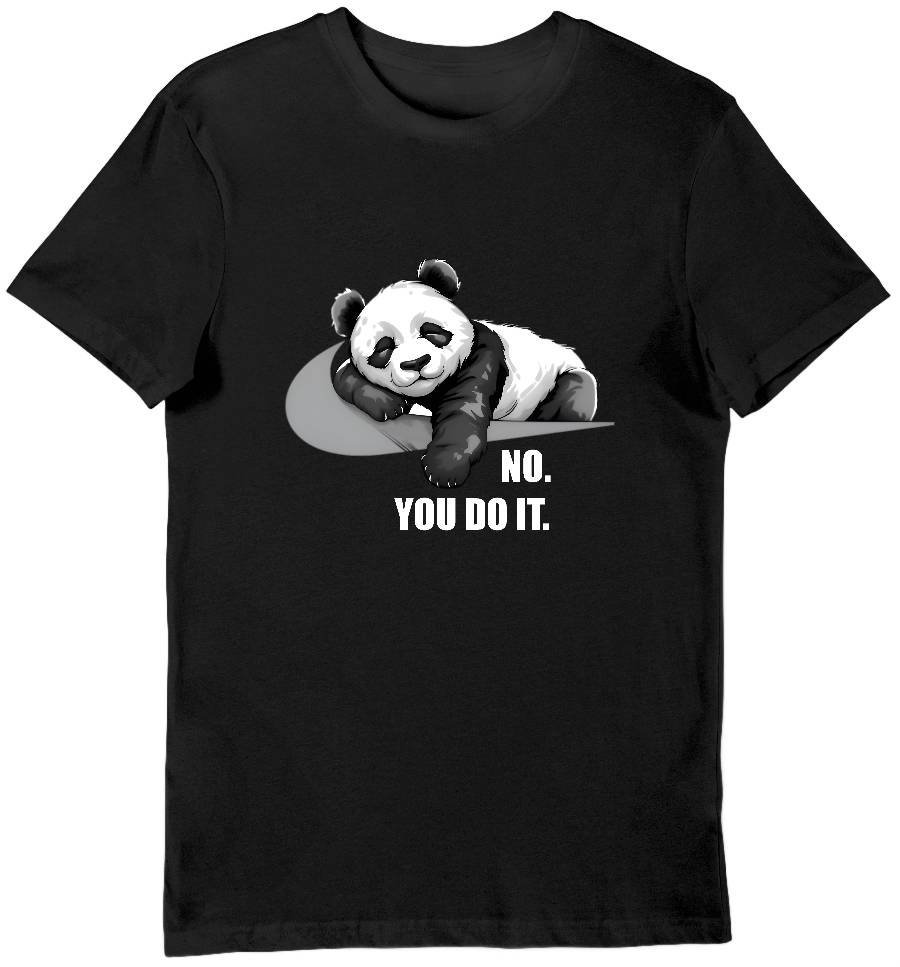 Koszulka męska z napisem no you do it czarna 2XL