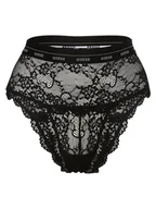 Majtki damskie - GUESS - Stringi damskie, czarny - miniaturka - grafika 1