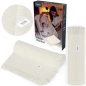 Otulacze - KOCYK MUŚLINOWY LIONELO OTULACZ DZIECIĘCY 75x100cm MIĘKKI Z FRĘDZELKAMI - miniaturka - grafika 1