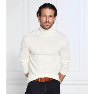 Calvin Klein Wełniany golf | Slim Fit - Swetry męskie - miniaturka - grafika 1