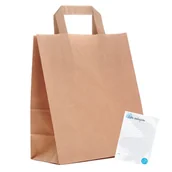 Akcesoria do pakowania - TORBY papierowe 22x11x25 szare na zakupy TOREBKI małe TORBA do sklepu 250x - miniaturka - grafika 1