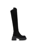 Kozaki damskie - Badura Muszkieterki C-ANNE-01 Czarny - miniaturka - grafika 1