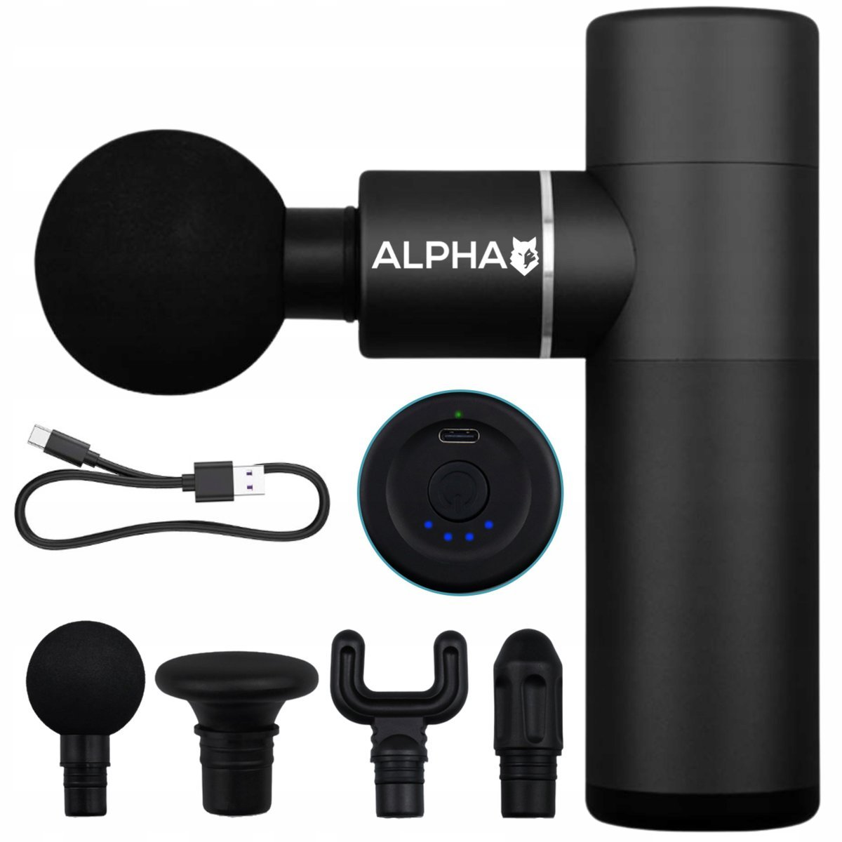 PISTOLET DO MASAŻU MOCNY MASAŻER MASSAGE GUN ALPHA