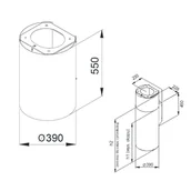 Akcesoria i części do okapów - Przedłużka do okapu Maan Elba W839 Czarny - miniaturka - grafika 1