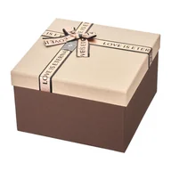 Zestawy upominkowe - PUDEŁKO prezentowe 23 x 23 x 14 cm CREAM-CHOCO VILLA ITALIA - miniaturka - grafika 1