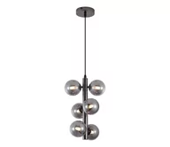 Lampy sufitowe - Wofi 6014-605W - LED Żyrandol na lince VILLA 6xG9/3W/230V czarny - miniaturka - grafika 1