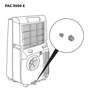 Trotec PAC 3500 E zatrzymanie odpływu dół - Akcesoria do wentylacji i klimatyzacji - miniaturka - grafika 1